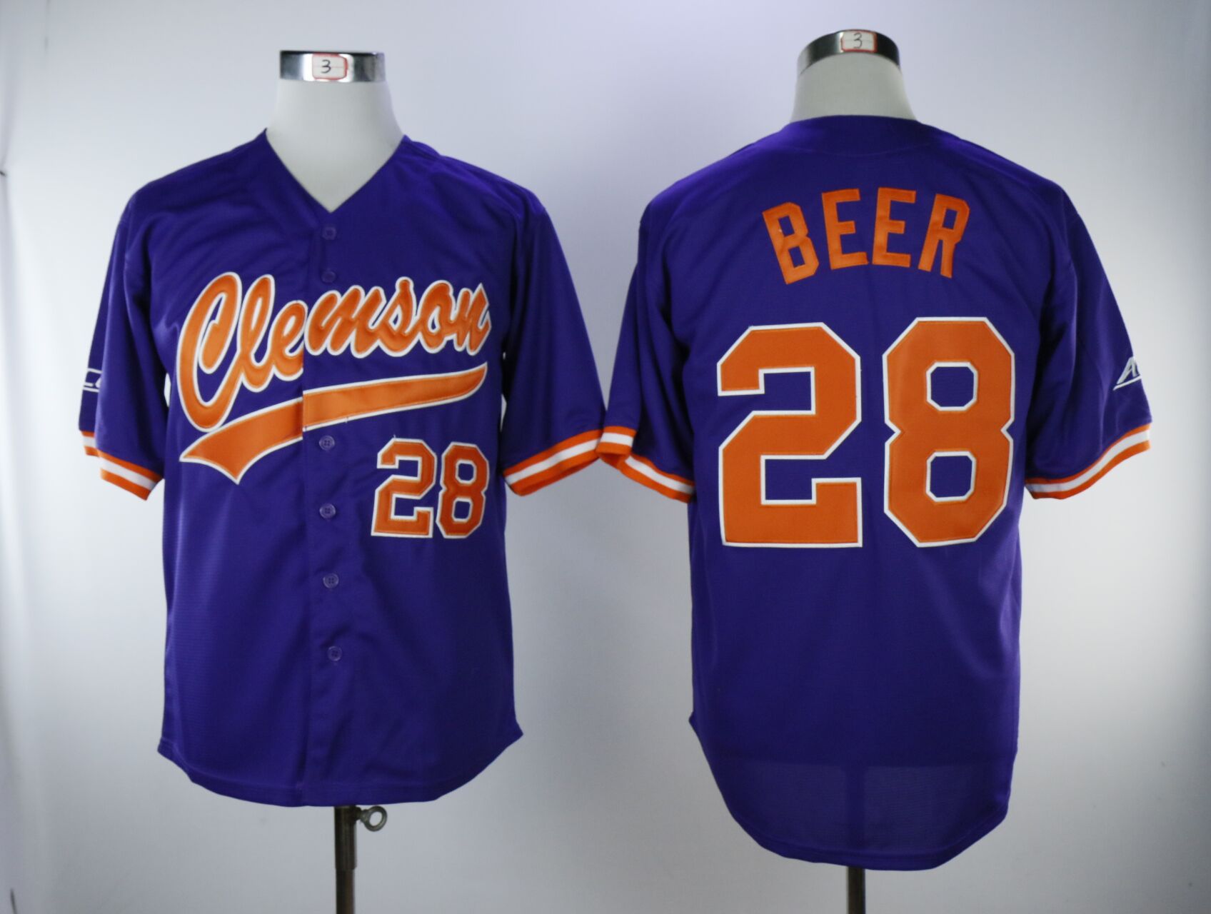 Men Detroit Tigers #28 Beer Purple MLB Jerseys->->MLB Jersey